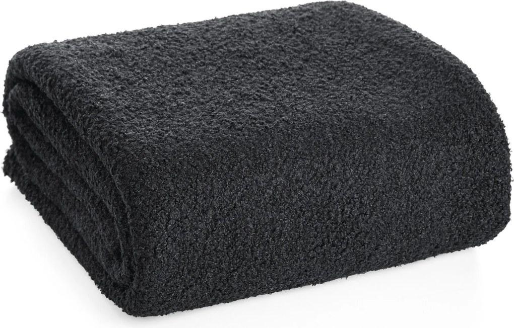 Takaró ágytakaró Pléd Bukla 150x200 fekete bárány nagy tartós meleg puha