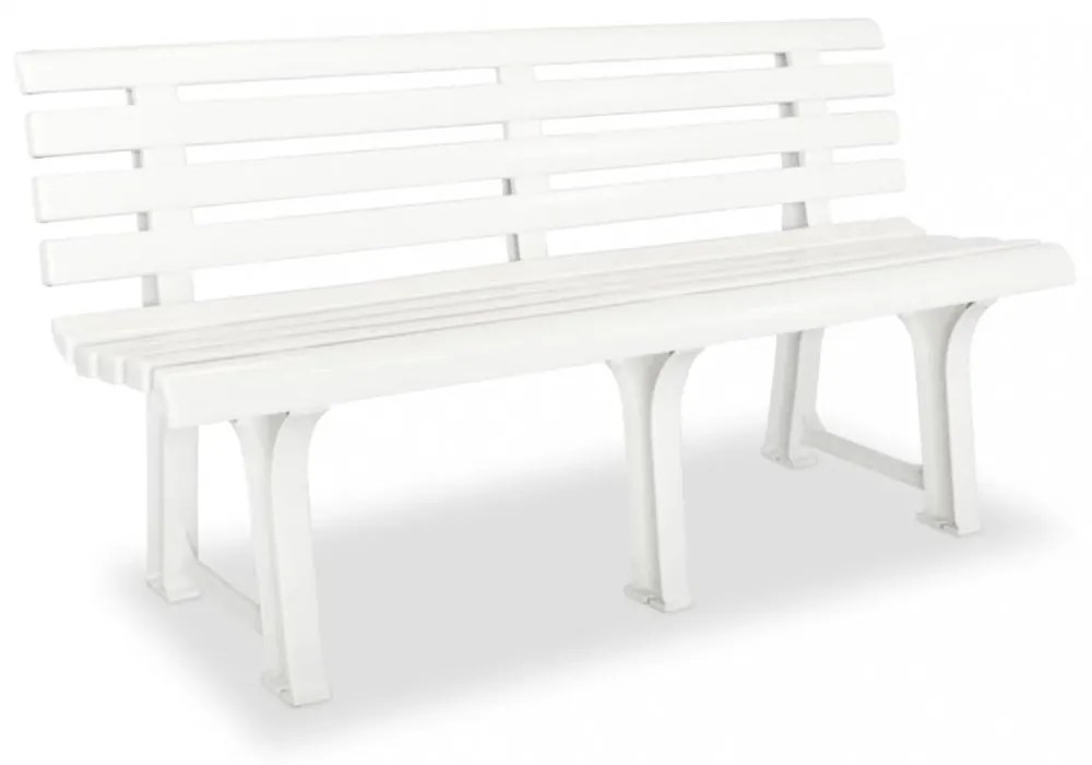 fehér műanyag kerti pad 145,5 cm