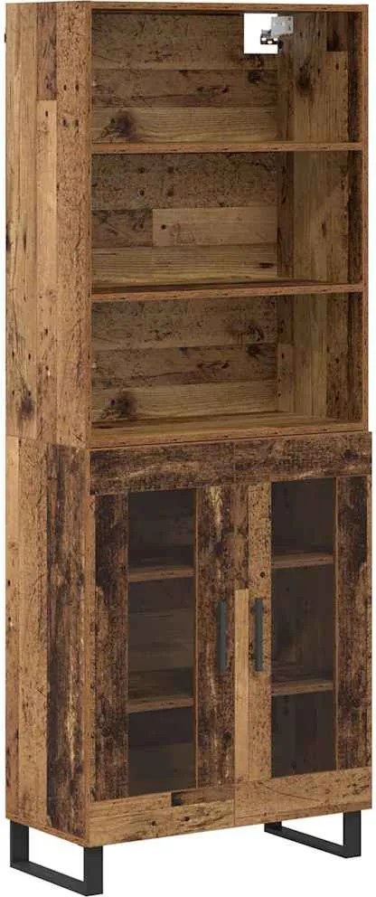 vidaXL Magasfiú Öreg fa 69,5 x 34 x 180 cm Faanyag
