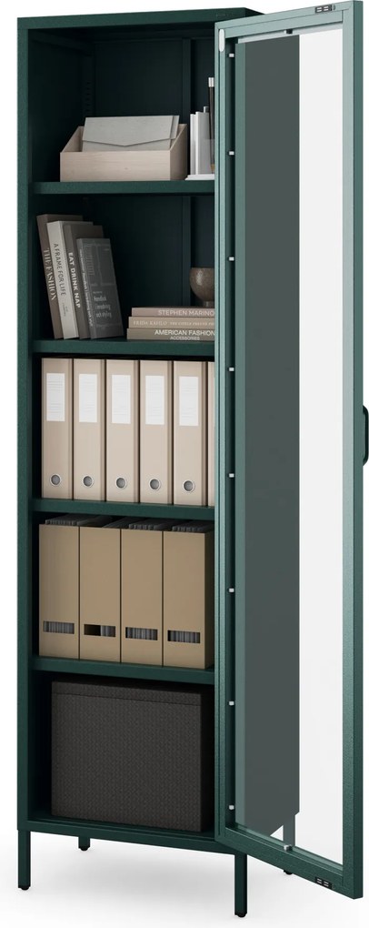 LUIGI vitrin, 500 x 1800 x 350 mm, Modern: palackzöld