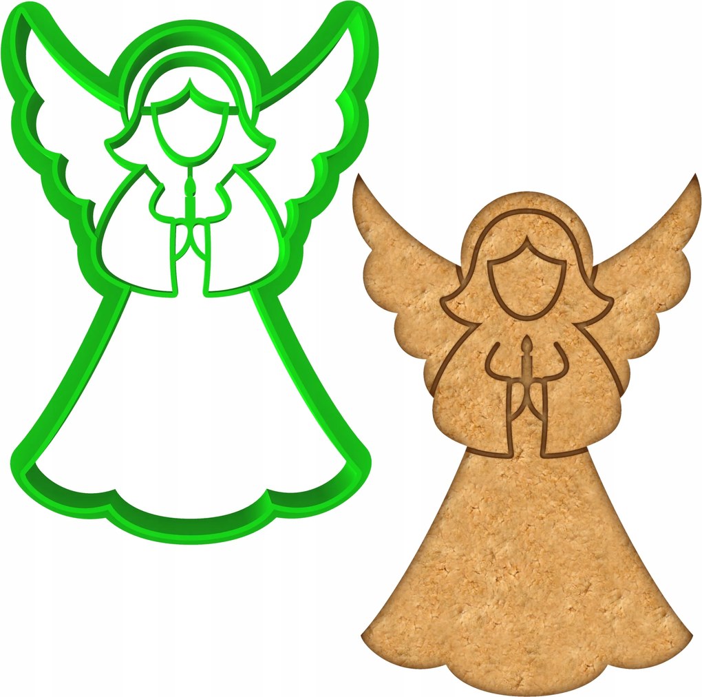 Húsvéti Forma Mézeskalács lyukasztó Húsvétra Angyalka 8cm