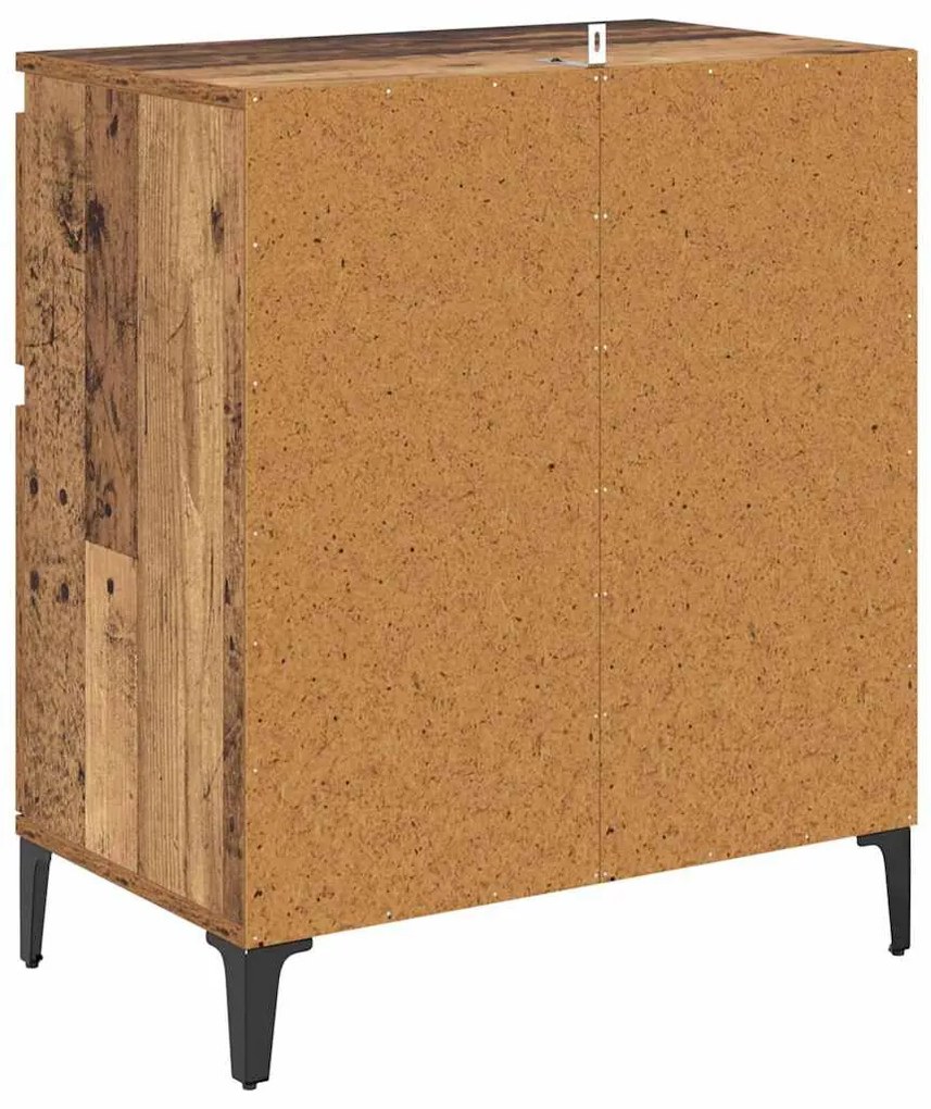 Széf fiókkal Öreg fa 60 x 35 x 70 cm Műszaki fa és vas