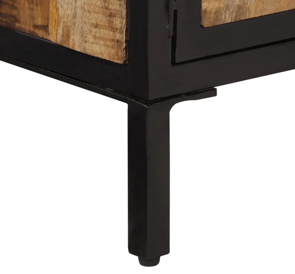 tömör nyers mangófa dohányzóasztal 80 x 50 x 40 cm