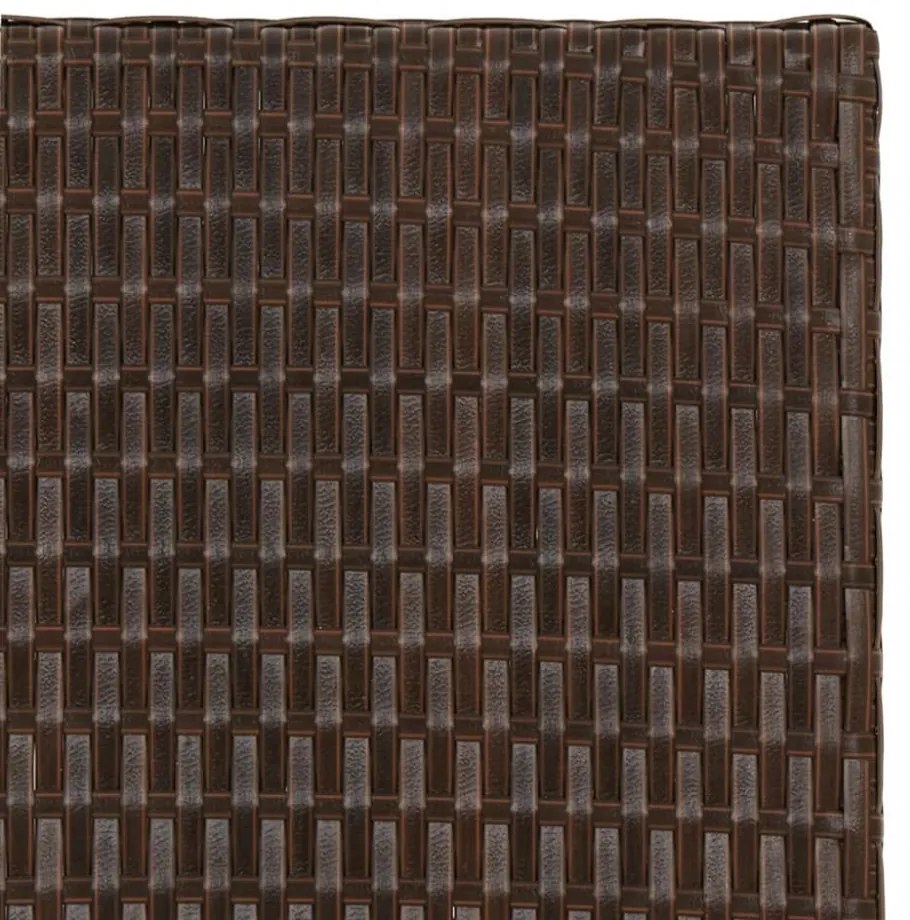 barna összecsukható polyrattan asztal 45x35x32 cm