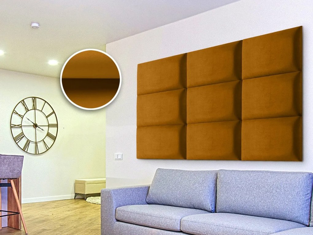 Kárpitozott panel Soundless 40x30 cm (mustár). 1068521