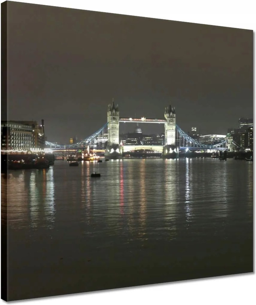Vászonkép 40x40 Éjszakai panoráma London