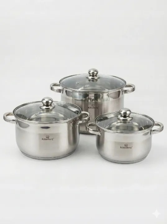 KlönBerg Rozsdamentes acél indukciós fazék szett 6 részes XL