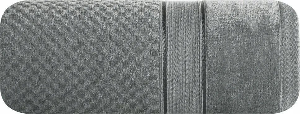 Jessi törölköző 50x90 acél frottír 500g/m2 dombornyomott kockás textúrával