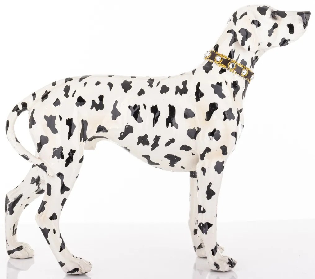 Figura Dalmata Műanyag Fekete, Fehér 29x35x11cm
