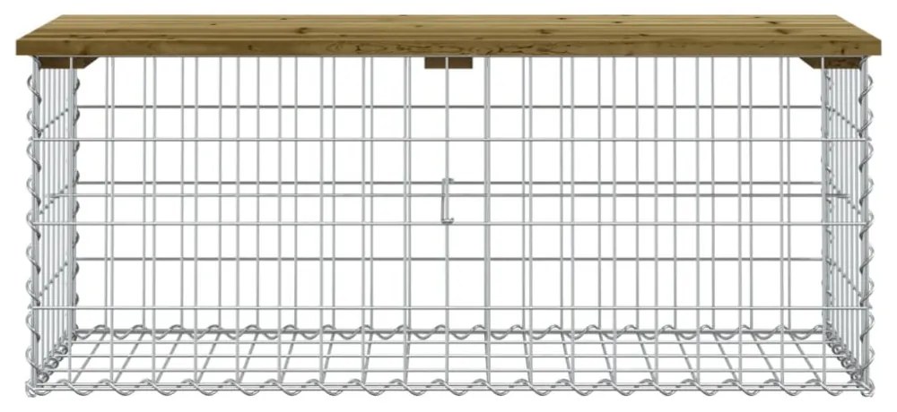 impregnált fenyőfa gabion kerti pad 103 x 44 x 42 cm