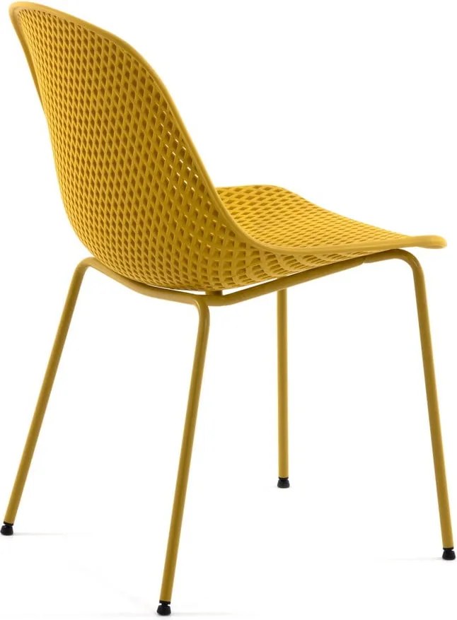 Sárga fém kerti szék Quinby – Kave Home