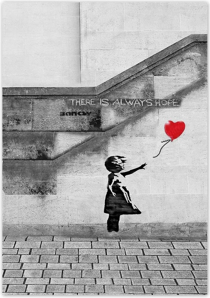 Poszterek 70x100 Banksy Lány Hope