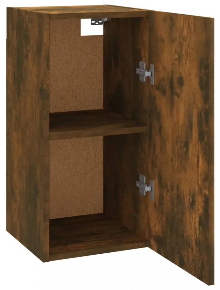2 db füstös tölgy színű szerelt fa TV-szekrény 30,5x30x60 cm
