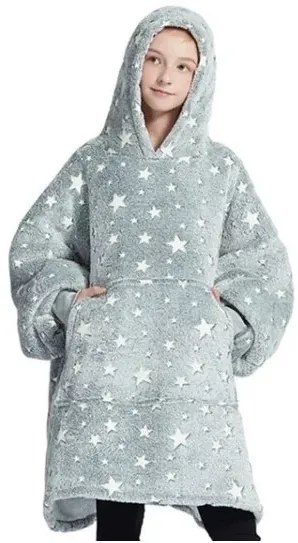 Gyerek pulóver - sötétben világító - szürke