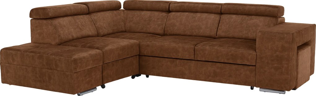 Ülőgarnitúra, barna, balos, MALAGA