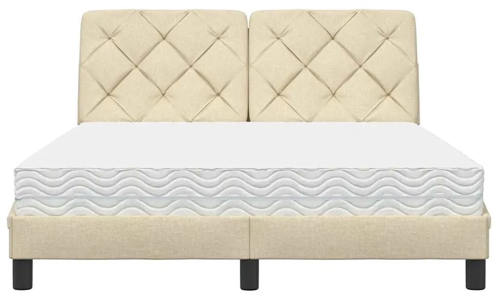 ágy matraccal krém 140x200 cm szövet