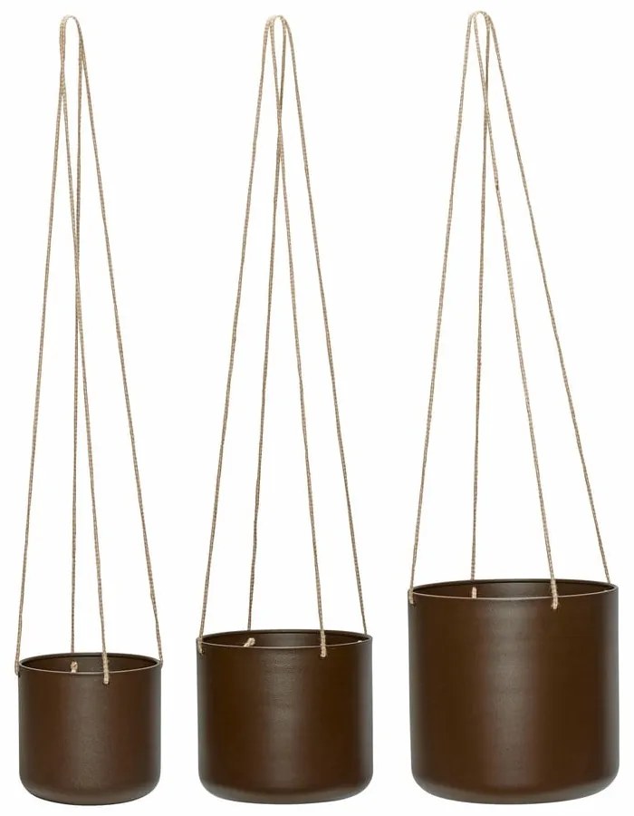 Fém függő kaspó szett 3 db-os ø 25 cm Bloom – Hübsch