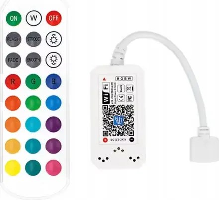 Rgbw Led szalag vezérlő 144W WiFi+Távirányító Android iOS