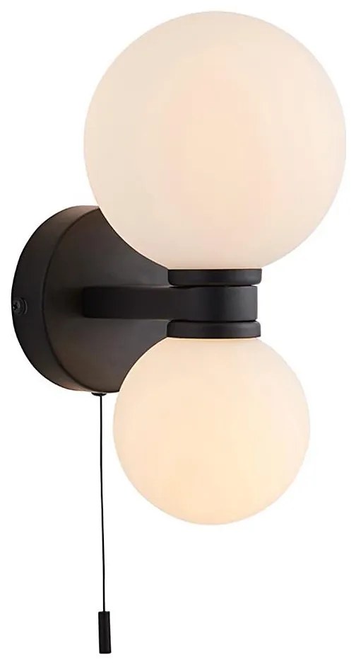 Endon 93523 - Fürdőszobai fali lámpatest PULSA 2xG9/3W/230V IP44 fekete/fehér