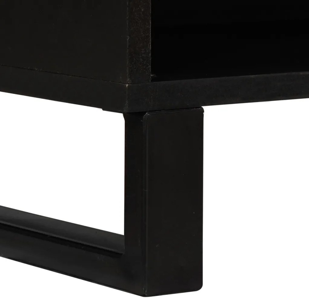 TV Szekrény – 80 x 31,5 x 46 cm Tömör Fa és Műgyanta