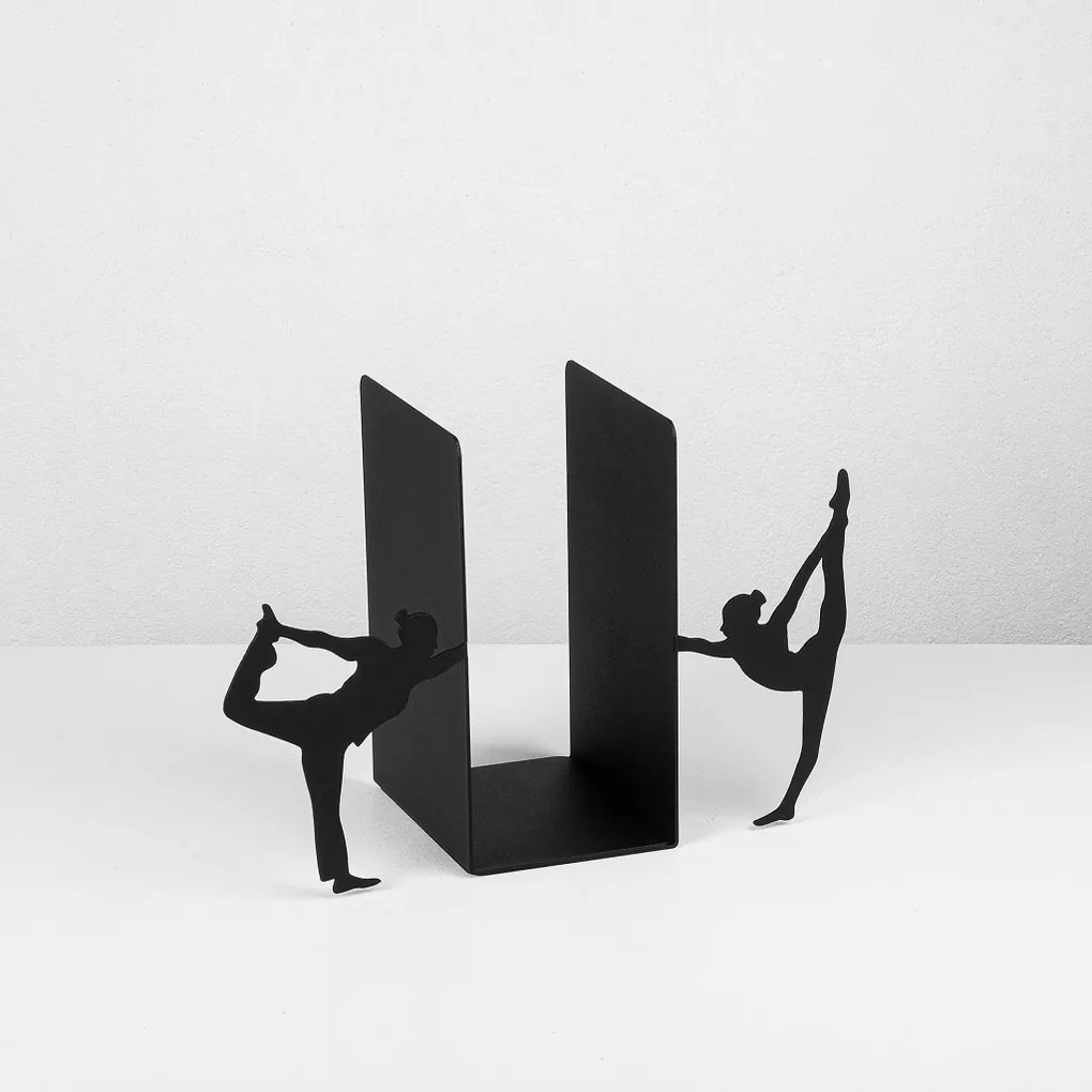 Kitap fém könyvtámasz, fekete, 34×14 cm