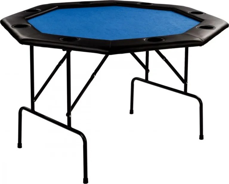 GamesPlanet® Pókerasztal MDF Kék 120 x 120 cm