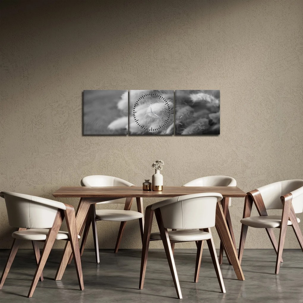 Kép - nyúlfarknyi fű az asztalon (órával) (90x30 cm)