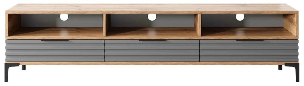 Tv szekrény/asztal Ricko 3D  (természetes tölgy + szürke). 1098751