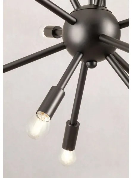 Redo 01-2934 - Kábeles csillár STELLAR 12xE14/25W/230V fekete