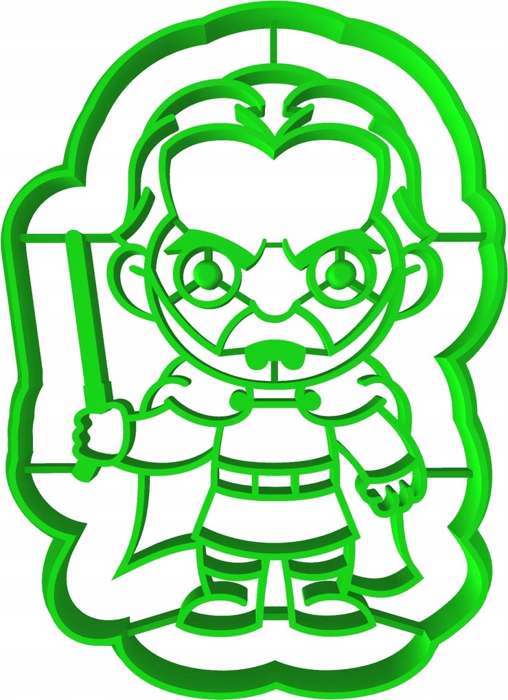 Sütemény- és mézeskalács lyukasztó Star Wars Count Dooku 8cm