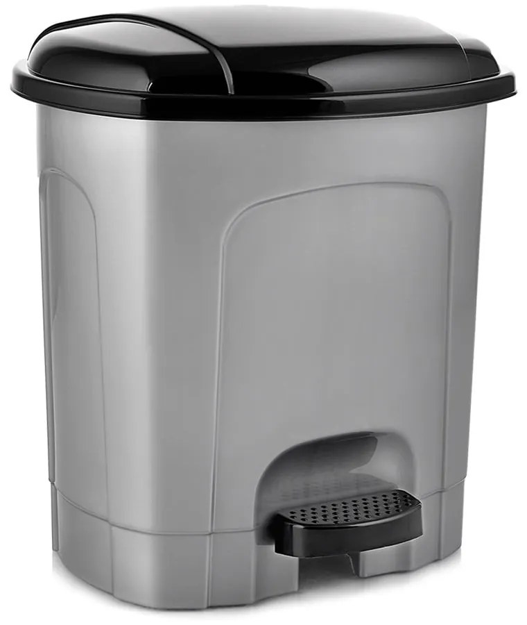 Szürke műanyag pedálos szemetes 3 l – Orion