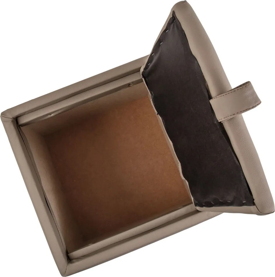 Box puff - POLY műbőr - taupe R