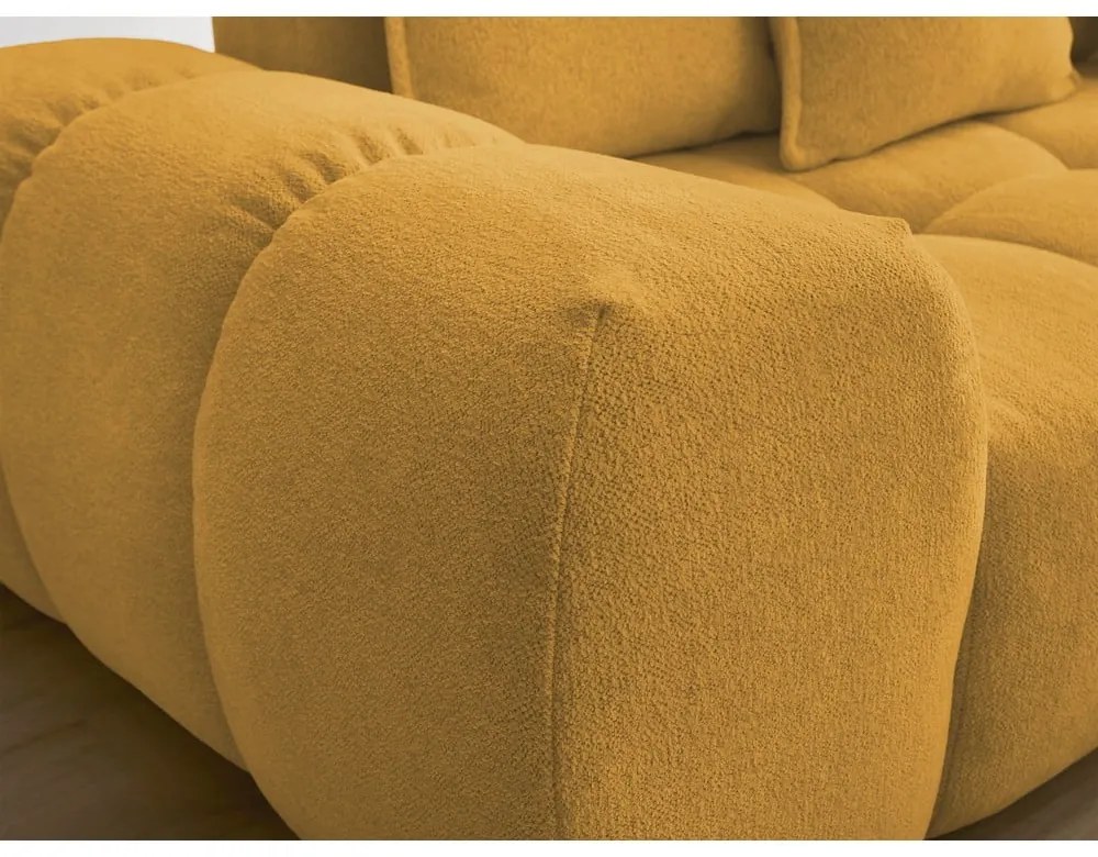 Mustársárga zsenília kanapé 278 cm Everest – Bobochic Paris