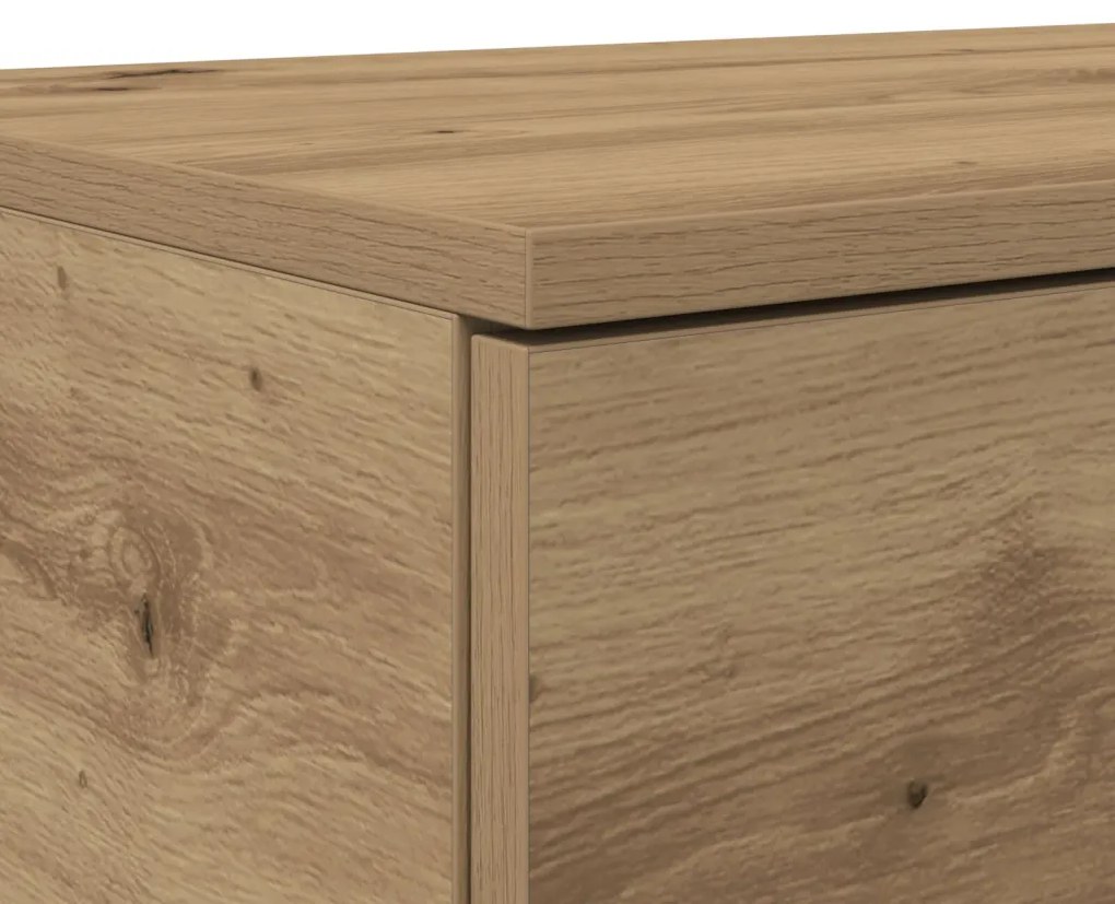 Ágyfiókok fiókkal kézműves tölgy 135 x 36.5 x 16.5 cm Faanyag
