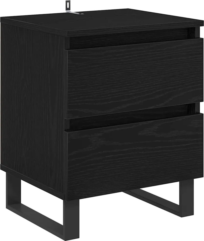 vidaXL Éjjeliszekrény fiókkal Fekete tölgy 40 x 35 x 50 cm Faanyag