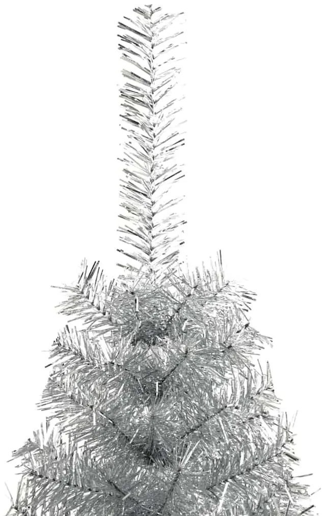 Mesterséges, előre világított karácsonyi fa Ezüst 180 cm PET