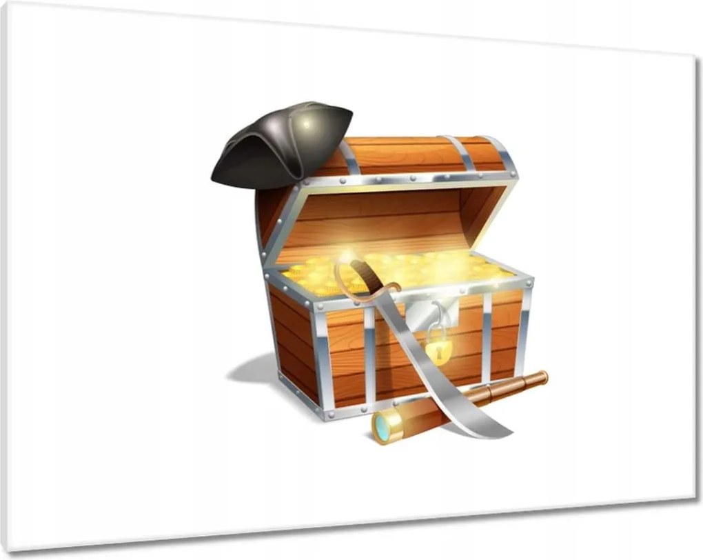 Vászonkép 100x70 Kalóz kincse gyerekeknek