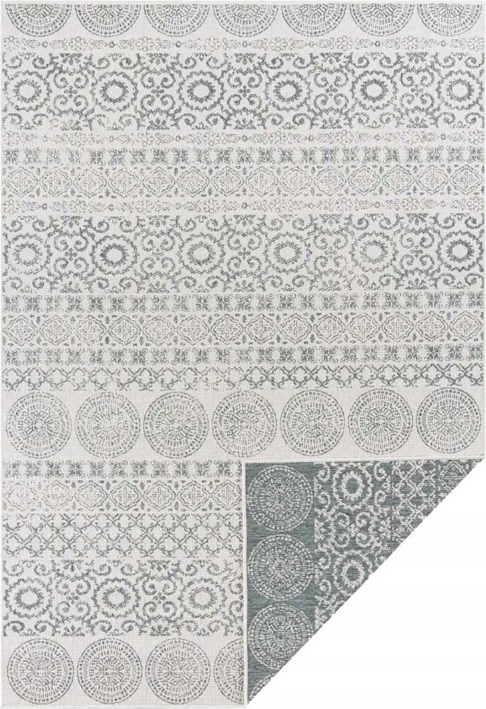 Teraszszőnyeg 240x340cm külső-belső,kétoldalas zöld-krém