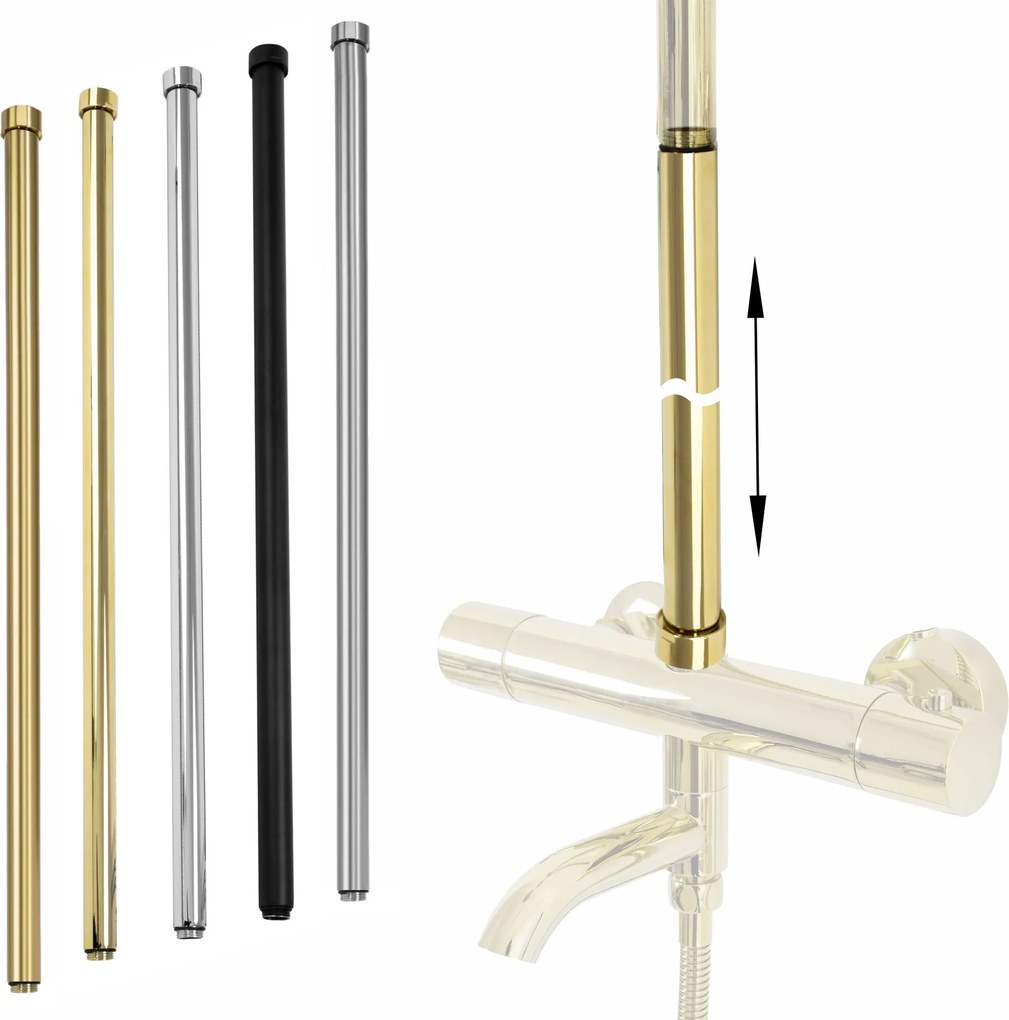 Hosszabbító kád-zuhany szetthez GOLD BRUSH 60cm