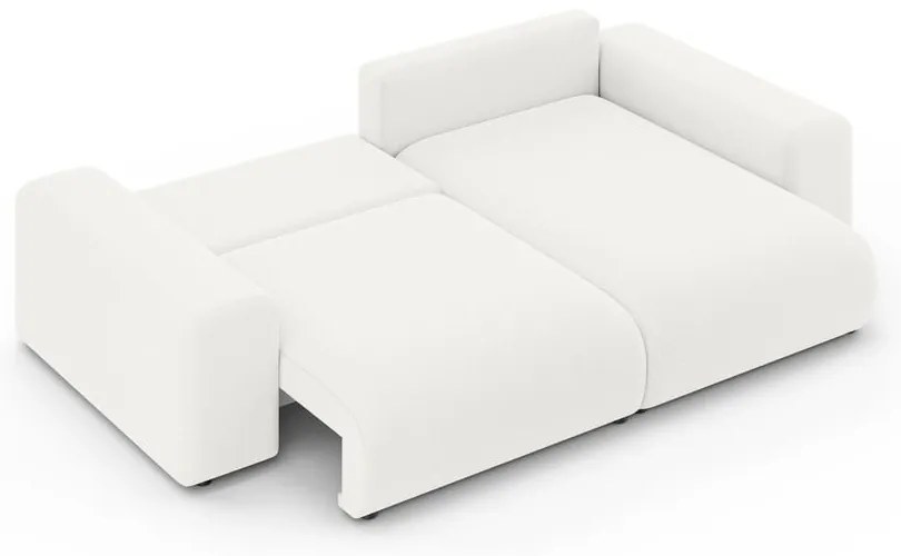 Fehér kinyitható tárolóhelyes sarokkanapé (variálható sarok) Luma – Ropez