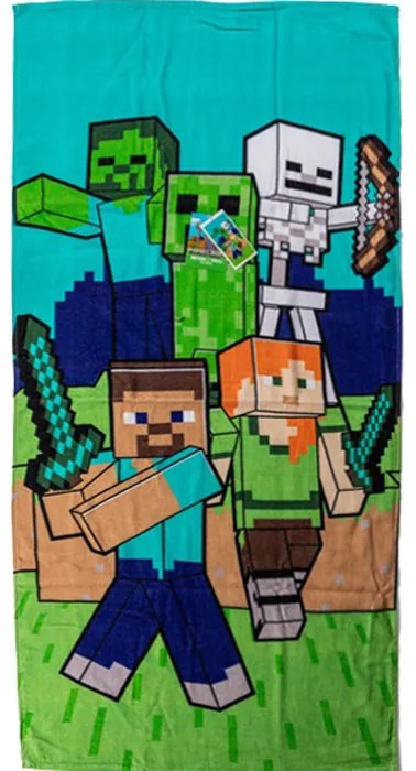 Minecraft fürdőlepedő, strand törölköző 70x140cm