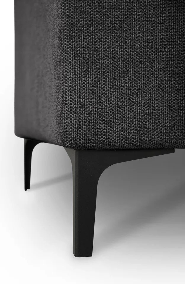 Antracitszürke zsenília sarokkanapé (jobb oldali-heverő résszel) Fabian – Scandic