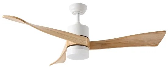 ZEVENTI - LED mennyezeti ventilátor NATURITO LED/18W/230V Wi-Fi Tuya fehér/tölgy + távirányító