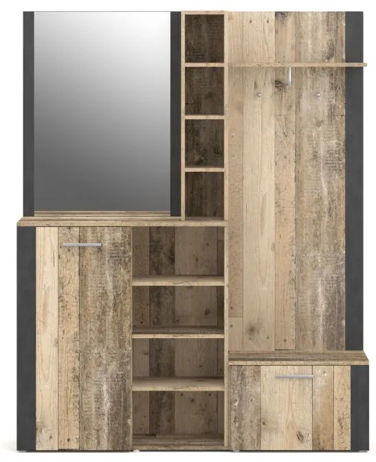 Előszolbabútor Világos Öregtölgy / Antracit Színben. Barry