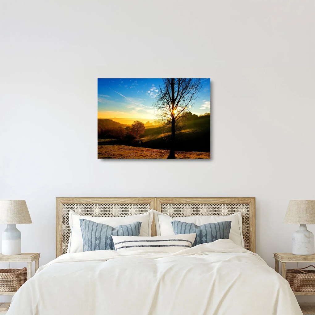 Napkelte kép (üvegen) (70x50 cm)