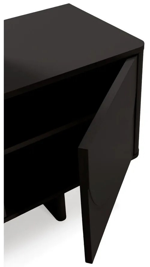 Fekete TV-állvány 180x55x40 cm Solei – MOME