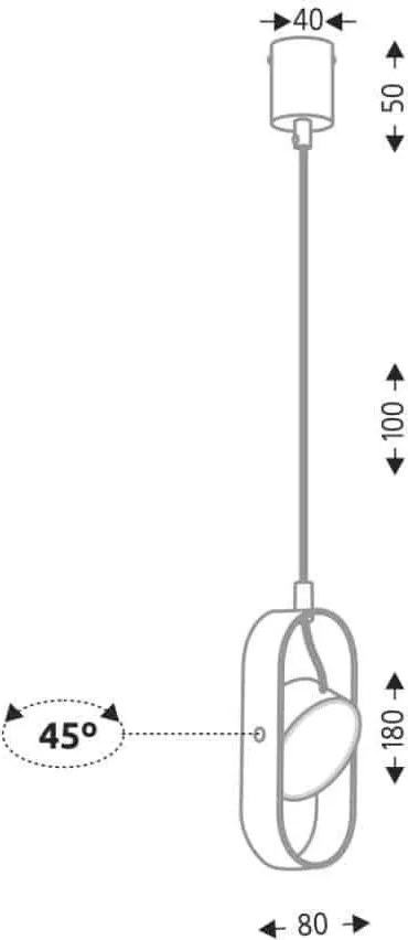 ANTIGO 7936 FUROKU Modern Led Függesztett Lámpa Fekete LED IP20