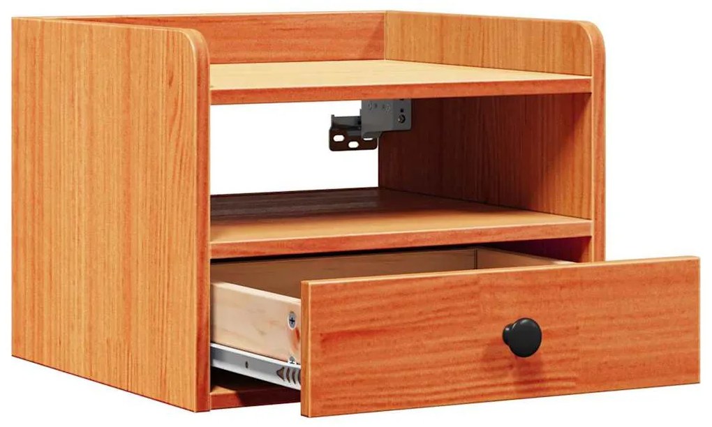 Éjjeli asztal 2 pcs Viaszbarna 38 x 36 x 29.5 cm Tömör fenyőfa