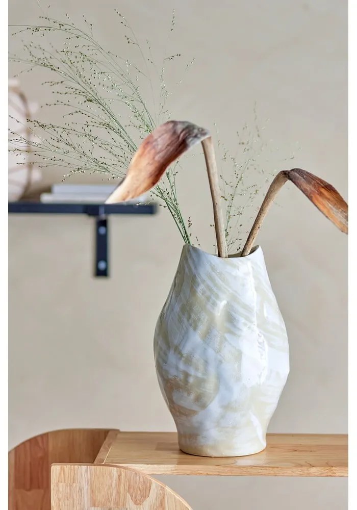 Bézs agyagkerámia váza (magasság 31 cm) Obsa – Bloomingville