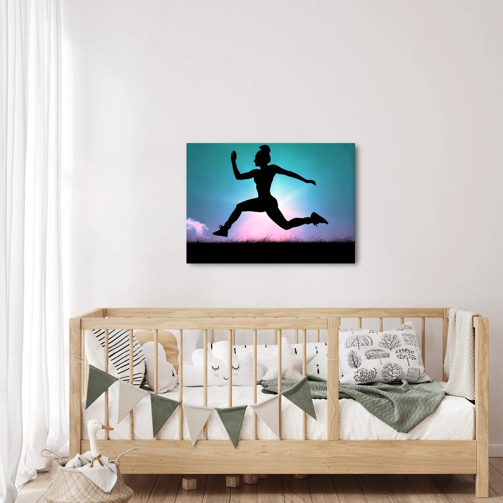Ugráló nő sziluettek képe (70x50 cm)